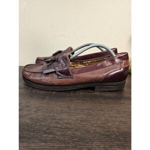 Dockers Brown Leather Kiltie Tassel Loafer Dress Shoes Men's Size 12